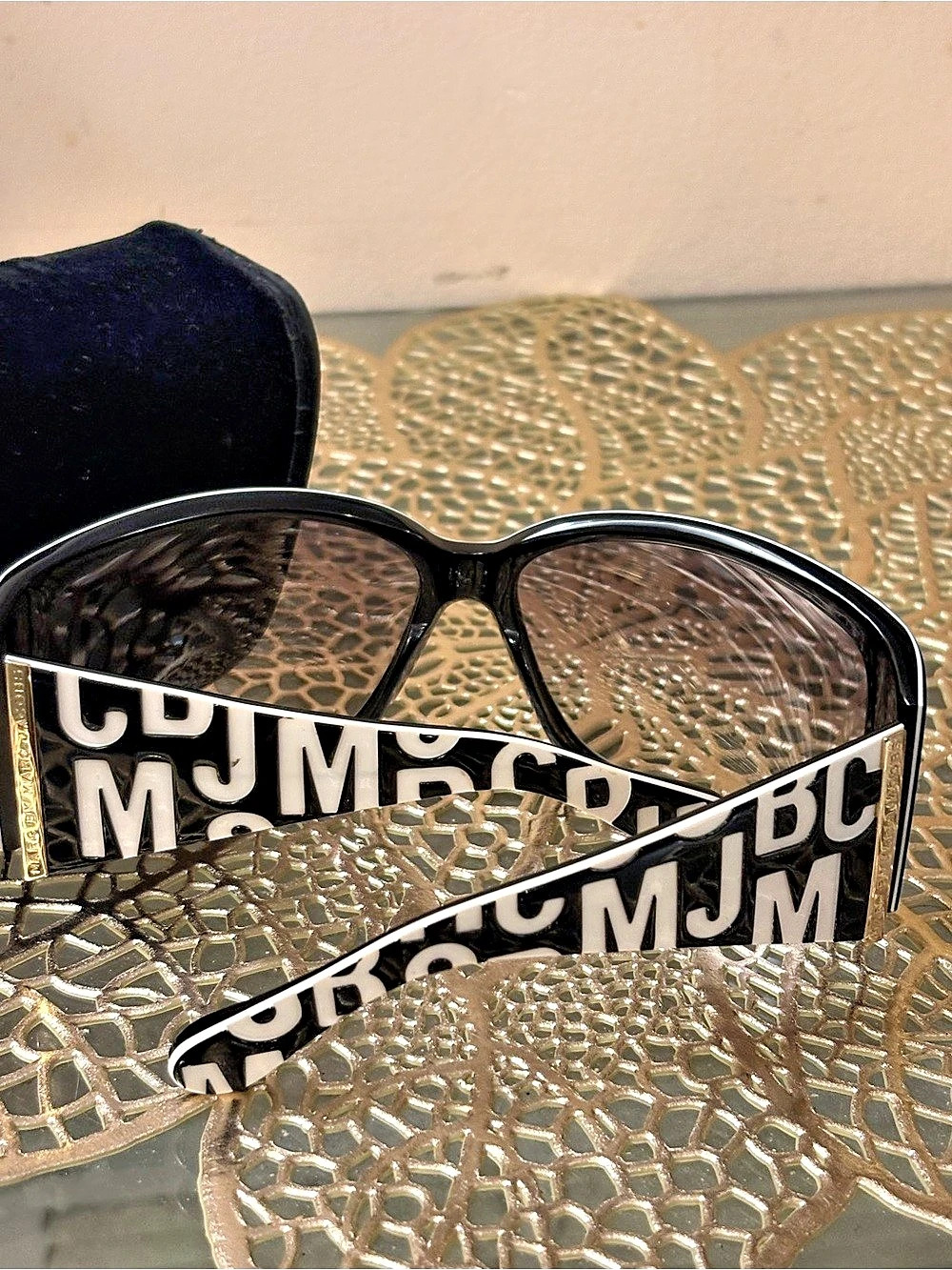 Marc by Marc Jacobs Geometric Black & White Sunglasses